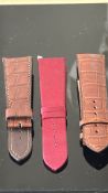 3x Girard -Perregaux original unused watch straps