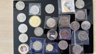 Collection of c.25 British commemorative crown coins