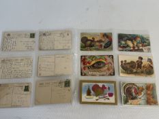 12 american thanksgiving vintage postcards