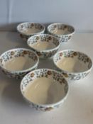 6 Minton Haddon Hall bowls