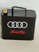 Black audi oil can