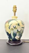Moorcroft ‘Water Lily’ earthenware table lamp