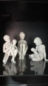 Kaiser West German bisque porcelain family figurines, c.1970s (3)