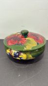 Moorcroft ‘Hibiscus’ pattern lidded bowl