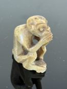 Carved soapstone monkey