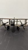 Vintage wooden biplane model