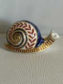 Royal crown derby snail silver stopper