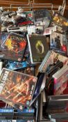 Mixed lot of DVDs and toy blasters - Trolley not included