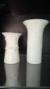 Kaiser West German Bisque Porcelain Vases, Pair