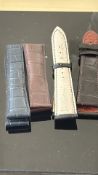 2x Blancpain original unused leather watch straps