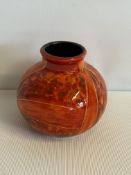 Anita Harris sunrays vase signed in golf