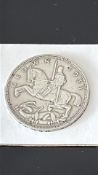 1935 George V rocking horse crown silver coin