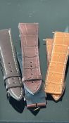 Blancpain original unused leather watch straps x3