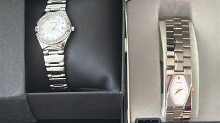 Ladies Accurist & Pulsar wristwatches both with bo