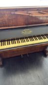 Victorian walnut upright piano for Isaac Thorp & Sons, Manchester