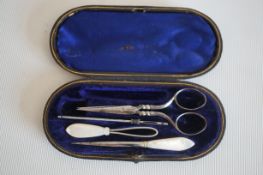 Victorian cased nail set