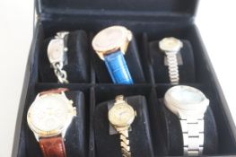 Watch box & 6 watches