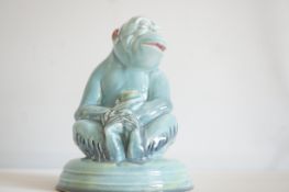 Beswick seated monkey in rare blue glaze No 307