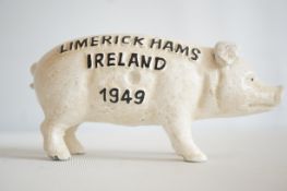 Cast iron limerick hams Ireland money box