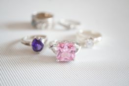 5 Silver rings