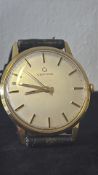 Certina Swiss manual-wind wristwatch, circa 1960s–70s, gold-plated round case, champagne dial with