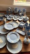 Collection of Wedgwood blue jasperware, c.1957â€“1990