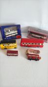 Collection of seven die-cast model buses