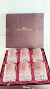 Boxed set of six â€œBlenheimâ€ Italian crystal tumblers