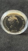 2002 Cook islands 50 cent silver coin