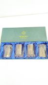 Boxed set of four Bohemia Crystal cut glass tumblers