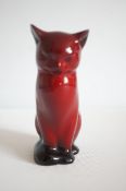 Royal Doulton flambe sitting cat