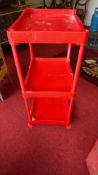 Coca-Cola red plastic three-tier promotional display stand