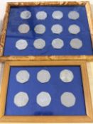 Collectable framed 50p coins