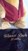 Steiff 20-inch “Winnie the Pooh” Mohair Bear with Ear Tag & Bag
