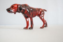 Anita Harris hound dog signed in gold