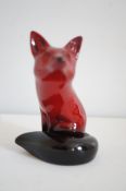 Royal Doulton flambe siting fox
