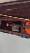 Student violin, bow and case