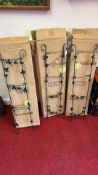 Three boxed metal ivy trellises