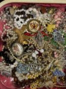 Large collection of costume jewellery, many vintag