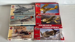 Six Airfix 1:72 Aircraft Model Kits