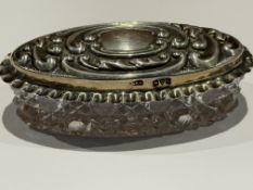 Early 20th century silver lidded trinket box, ches