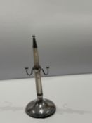 Hallmarked silver & mother of pearl ring holder -