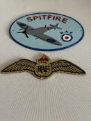 2 Alloys signs R. A.F & spitfire