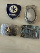 4x Vintage belt buckles