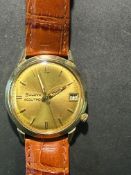 Bulova accutron retro wristwatch with 14ct gold ca