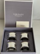 Boxed Wedgwood 4 Vera Wang napkin rings