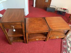 Pair of matching side tables together with a match