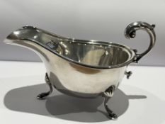 Fully Hallmarked sauce boat Birmingham Weight 100g