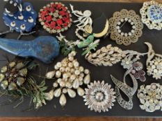 Bag of costume brooches