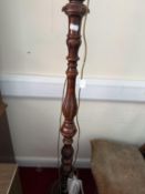 Early 20th century wooden standard lamp